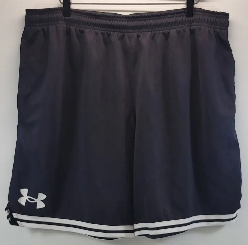 L4) Under Armour Men Perimeter Black Basketball Shorts Pants 2XL